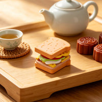 Wooden Sandwich Toy Stacking Pretend Sandwich Set Compact Educational for Young Children