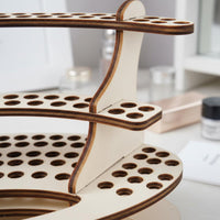 Wooden Makeup Brush Organizer Modern Design for Office Desk, Art Studio, Artists