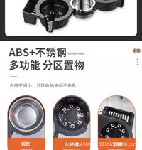 棋牌室专用麻将机茶几旋转烟灰缸麻将桌腿茶水架通用可移动小桌子