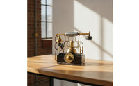 Creative Vintage Telephone Decor Sturdy Decorative Phone with Rotary Dial Sturdy Industrial Telephone Model Stable for Office Desk, Photo Studio