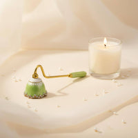 Long Handle Candle Wick Smotherer Elegant Design Vintage Enamel Candle Wick Smotherer Dome Shaped Wick Extinguishing Tool