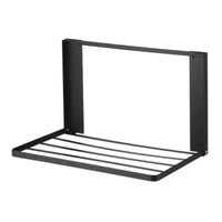 Folding Shelf with Slatted Platform Metal Folding Shelf Compact for Small Areas