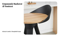 Shell spine High Stool Nordic Design Bar Chair Large Stable Base for Cafe, Guests