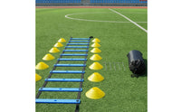 Agility Ladder Training Kit Flat-Rung Speed Ladder with Cones Disc Cone for Coaches, Families