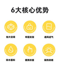 户外露营大帐篷防晒多人天幕网纱凉棚防雨防蚊折叠便携帐篷野营