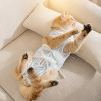 Pet Recovery Suit with Ties, Breathable Cat Recovery Suit for Anti-Licking, Pet Surgery Suit and Post Surgery Cat Suit for Pets