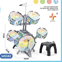 Large Drum Set Toy for Kids Jazz Drum Percussion Instrument Baby Drumming Toy