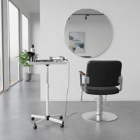 Height Adjustable Salon Tray Space Saving Rolling Beauty Trolley Easy Assembly