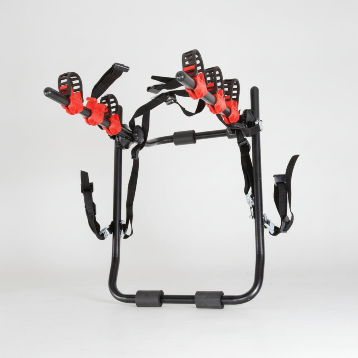Adjustable Trunk Bike Rack Padded Trunk-Mounted Cycle Carrier Cylindrical Bike Rack with Side Straps Stable for Travelers