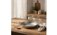 Seafood Dry Wok Pan Lightweight Aluminum Pan Portable Cookware for Home Cooks, Commercial Prep