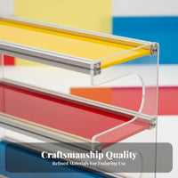 Multi-Tier Cosmetic Stand vibrant Graphic aesthetic 3-Tier Shelf Rustresistant for Makeup Users