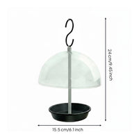 Hanging Bird Feeder Weather-Resistant Clear Bird Feeder Detachable Parts Outdoor Decor for Garden, Patio