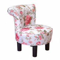 Low-Backed Round Stool European design Household Furniture With Backrest Padded Seat for Bedroom, Entryway