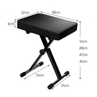 Folding Piano Bench Foldable Adjustable Piano Bench Space-Saving Furniture for Pianists, Home Practice