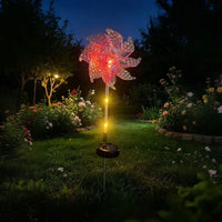 Solar-Powered LED Windmill Garden Light, Waterproof, Outdoor Decoration