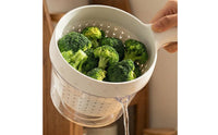 Fruit Washing Basket Fast Draining Fruit and Vegetable Washing Bowl Food Grade Double Layer Drain Basin