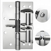 Quiet-Action Coil Hinge Buffered Rebound Self Closing Hinge for Home, Cabinet