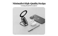 Attractive Kickstand Grip Magnetically-Stable Compatible Attractive Loop Holder with Strap Foldable Phsingle Stand for Tripers, Commuters, Desk Use