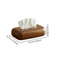 Walnut Tissue Box Polished Rounded Edges Walnut Tissue Holder Easy to Refill