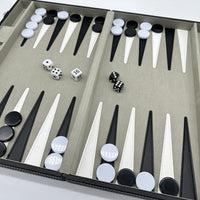 现货PU皮革双陆棋盒跨境高档黑白棋子套装 手提西洋双陆棋盘定制