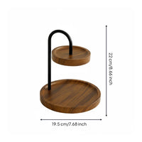 Two-Tier Tabletop Rack Arched Support Tiered Shelf Stand Multi Purpose Display Riser for Desktop
