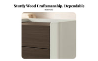 Single-Drawer Cabinet with Open Shelf Italian aesthetic Bedside Table for Homeowners