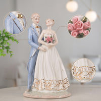 Bride and Groom Figurine Elegant Sculpture Charming for Engagement Party