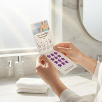 12 Pieces Detection Sticker with Color Card Violet for Beach, Kids