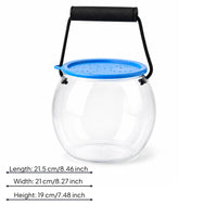 Handheld Aquarium Silicone Lid Clear Plastic Aquarium Oval Shape
