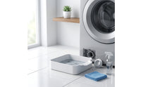 Raised Edge Washing Machine Tray with Outlet Easy-to-Clean Washing Machine Drainage Pan Waterproof Washer Drainage Pan Leakproof for Renters