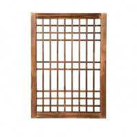 Wood Window Pane Rustic Lattice Wood Panel Decorative Decor for Living Room