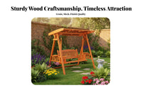 Weather-Resistant 2-Seater Canopy Swing High Weight Capacity Outdoor Furniture Sun Shielding Hanging Bench Reinforced Design for Couples, Families, Garden, Backyard, Patio, Porch