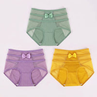 Women's Knickers High Waisted with Lace Trim for Everyday Wear, Breathable Shapewear Control Pants, Smooth Fit and Comfort for Workwear