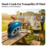 Hand Crank Air Blower Lightweight Portable Grill Blower Detachable Handle