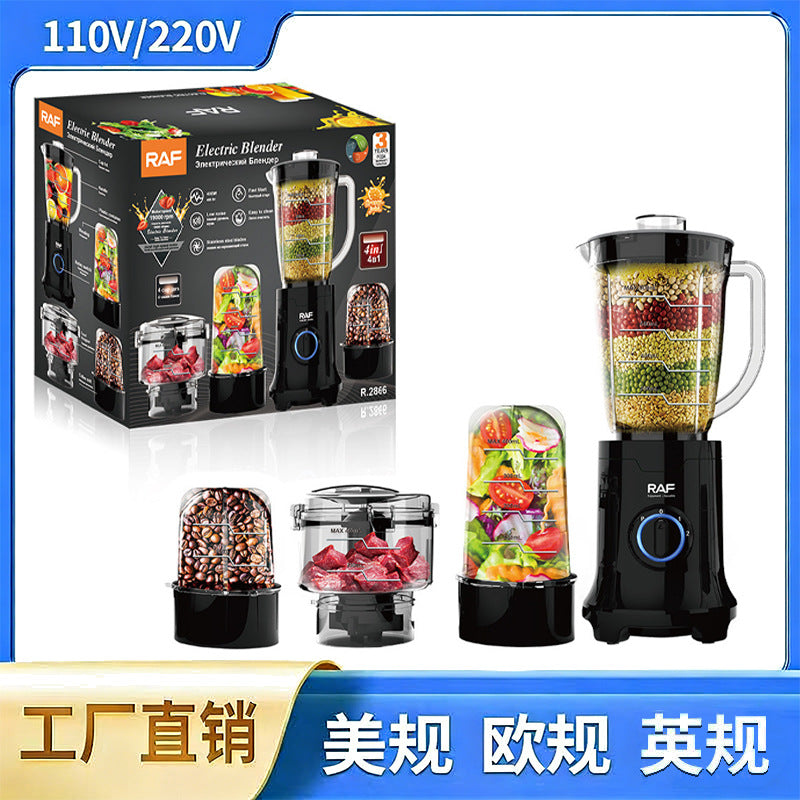4-in-1 Countertop Blender for Milkshakes and Smoothies, Portable Grinder, Meat Grinder, EU Plug