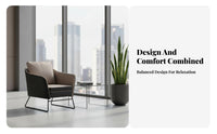 Minimalist Design Curved rear Armchair Modern aesthetic Lounge Chair Sturdy Construction Seating Furniture Soft padding for Business Owners, Interior Designers, Reception Area, Office, Lobby, Study Room