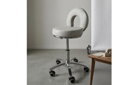Adjustable Height Stool Chrome Finish Adjustable Stool Easy to Clean Workspace Furniture