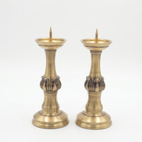 Brass Lotus Candle Holder, Chinese Style