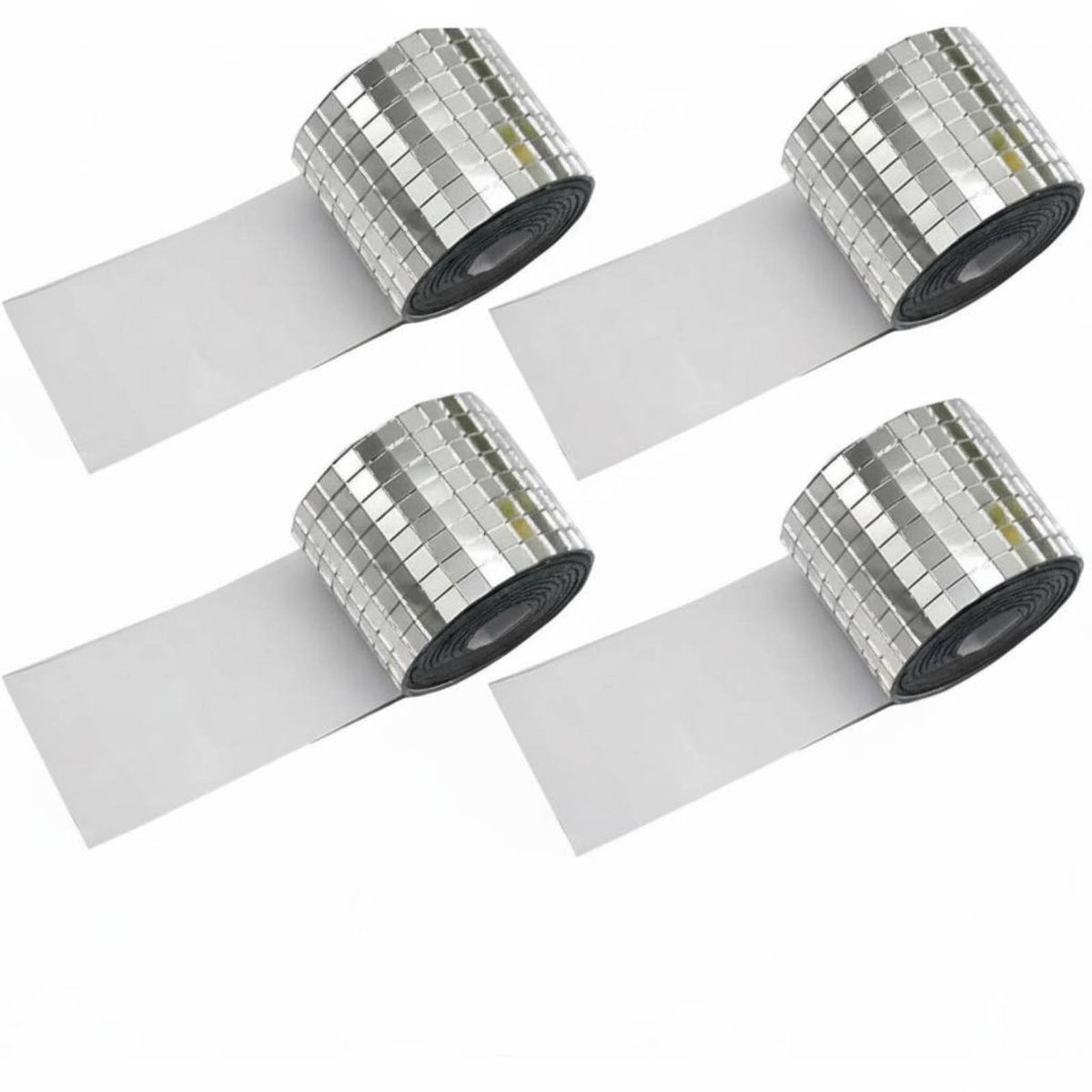 4 Rolls Mirror Sticker Roll Cut to Size Disco Ball Mosaic Stickers Multi-Purpose