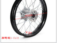 越野摩托车配件铝合金轮圈前轮毂1.60X21寸后轮毂2.15X18寸轮圈