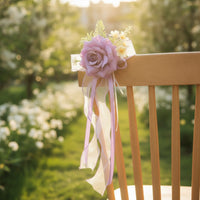 Chair-Back Flower with Ribbons Romantic for Brides