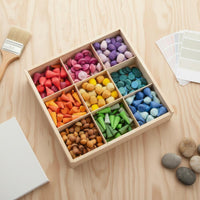 Colorful Wooden Rainbow Blocks Early Learning Rainbow Wooden Blocks Natural Wood Educational Toy unrestrictedEnded Play for Kindergarteners, Preschoolers, Kids, Kindergarten, Preschool, Classroom