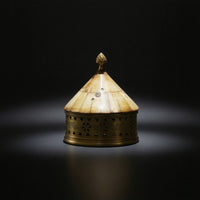 Jewelry Box with Brass Base Lidded Decorative Jewelry Box Small for Collectors