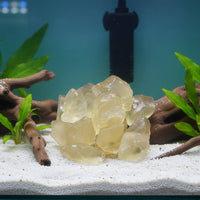 Yellow Crystal Scent Diffusing Unprocessed Citrine Stone Meditation & Aura Balancing Aid Rough Citrine Piece for Mindfulness Practitioners, Fish Tank