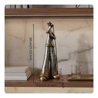 5 Pieces Retro Musician Sculptures Vintage Look Band Musician Figurines