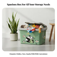 Lidded Wheeled Crate Large Capacity Household Storage Stackable for homeowners