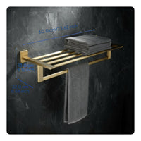 Brushed Gold Brass Towel Rack
No-Drill Wall Shelf Organizer