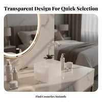 Multi-Compartment Vanity Tray Large Capacity Cosmetic Organizer Easy to Clean