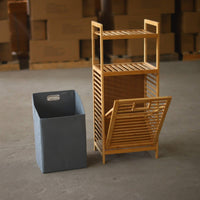 Tilt-out Laundry Sorter Cabinet Space-Saving Design for Bathroom, Bedroom
