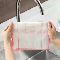 Ultra-Thick 12-Layer Dish Cloths, Absorbent Dishcloth for Kitchen Cleaning, 40cm x 40cm Dishcloths and Magic Wipe Cloth, White